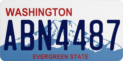 WA license plate ABN4487