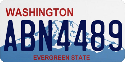 WA license plate ABN4489