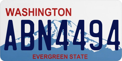 WA license plate ABN4494