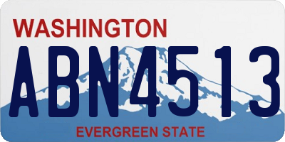 WA license plate ABN4513