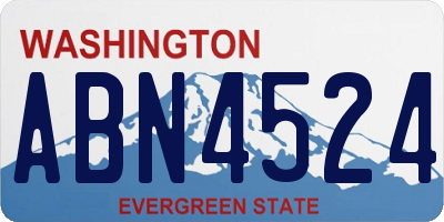 WA license plate ABN4524
