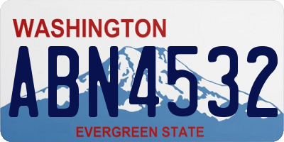 WA license plate ABN4532