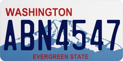 WA license plate ABN4547