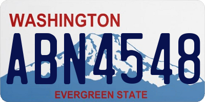 WA license plate ABN4548