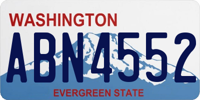 WA license plate ABN4552