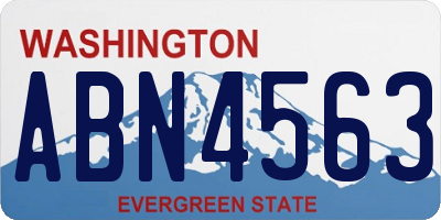 WA license plate ABN4563