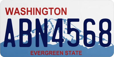 WA license plate ABN4568