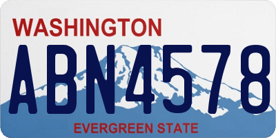 WA license plate ABN4578