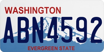 WA license plate ABN4592
