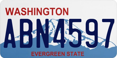 WA license plate ABN4597