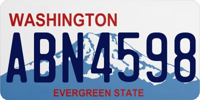 WA license plate ABN4598