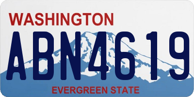 WA license plate ABN4619