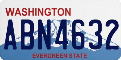 WA license plate ABN4632