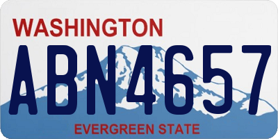 WA license plate ABN4657