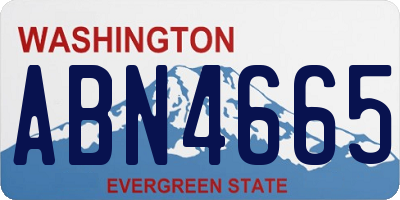 WA license plate ABN4665