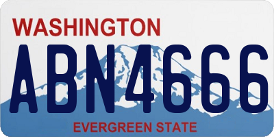 WA license plate ABN4666