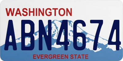WA license plate ABN4674