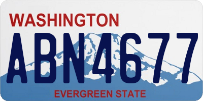 WA license plate ABN4677