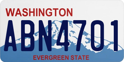 WA license plate ABN4701