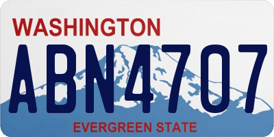 WA license plate ABN4707