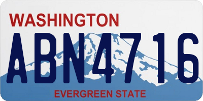 WA license plate ABN4716