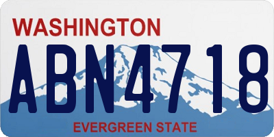 WA license plate ABN4718
