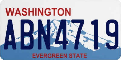 WA license plate ABN4719