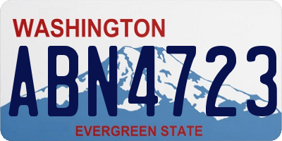 WA license plate ABN4723