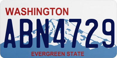 WA license plate ABN4729