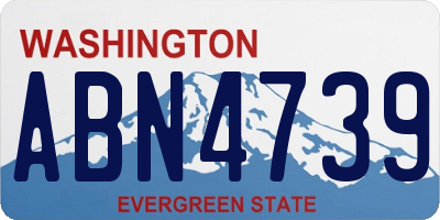 WA license plate ABN4739