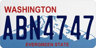 WA license plate ABN4747