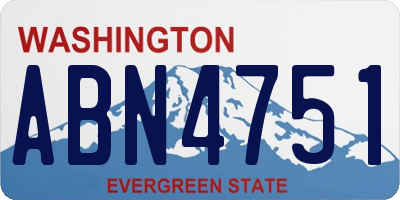 WA license plate ABN4751