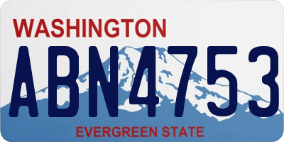 WA license plate ABN4753