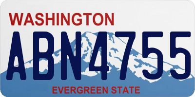WA license plate ABN4755
