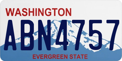 WA license plate ABN4757