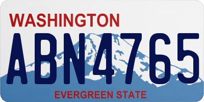 WA license plate ABN4765