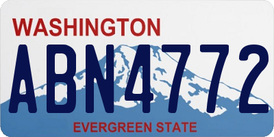 WA license plate ABN4772