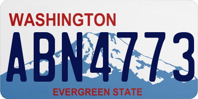 WA license plate ABN4773