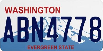 WA license plate ABN4778
