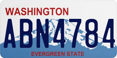 WA license plate ABN4784