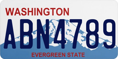 WA license plate ABN4789