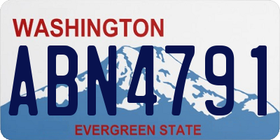 WA license plate ABN4791