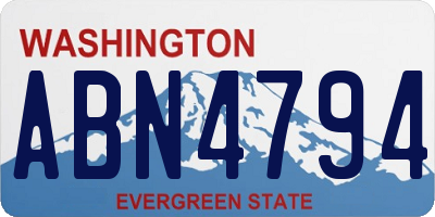 WA license plate ABN4794