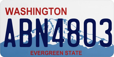 WA license plate ABN4803