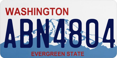 WA license plate ABN4804