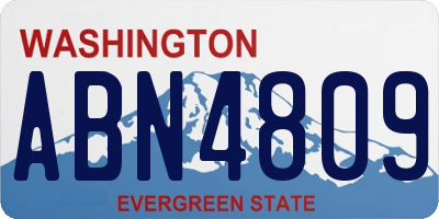 WA license plate ABN4809