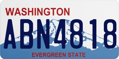 WA license plate ABN4818