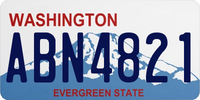 WA license plate ABN4821