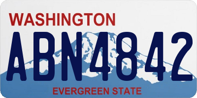 WA license plate ABN4842