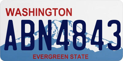 WA license plate ABN4843